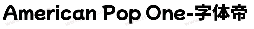 American Pop One字体转换